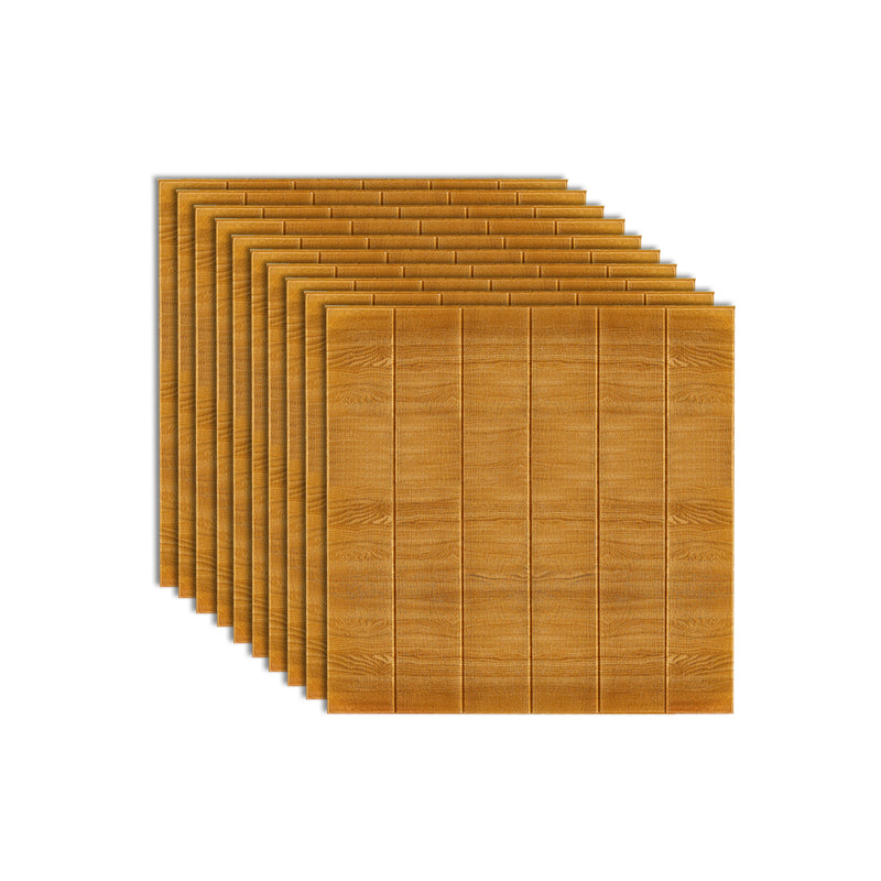 Indoor Home Wall Panel Waterproof Peel and Stick Wall Paneling Dark Khaki 10-Piece Set Clearhalo 'Flooring 'Home Improvement' 'home_improvement' 'home_improvement_wall_paneling' 'Wall Paneling' 'wall_paneling' 'Walls & Ceilings' Walls and Ceiling' 7335033