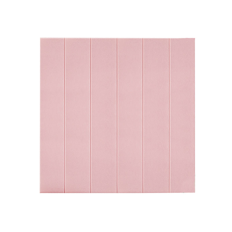 Contemporary Wall Panel Peel and Stick Waterproof Wall Paneling Pink Clearhalo 'Flooring 'Home Improvement' 'home_improvement' 'home_improvement_wall_paneling' 'Wall Paneling' 'wall_paneling' 'Walls & Ceilings' Walls and Ceiling' 7335040