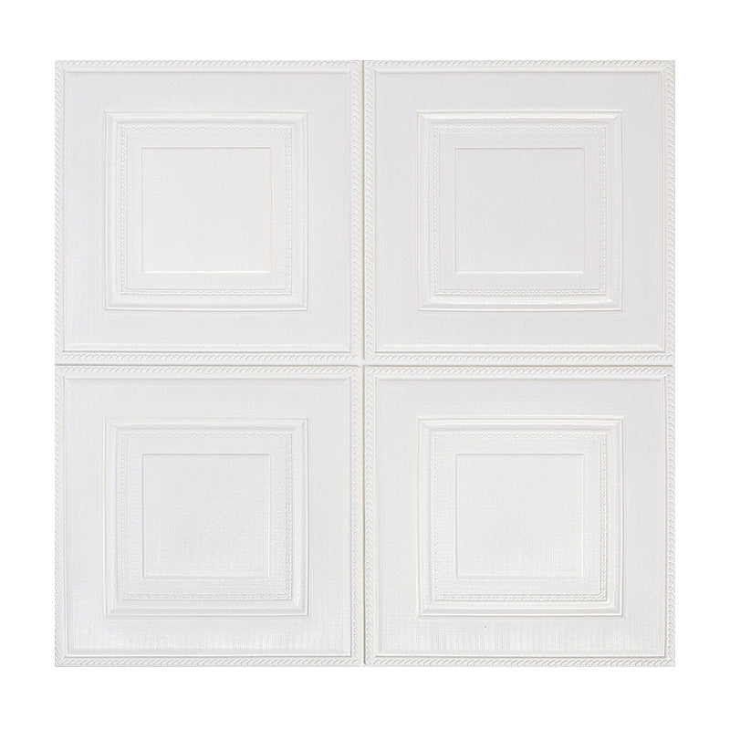 Modern Wall Panel Cartoon Print Peel and Stick Waterproof Wall Paneling White Clearhalo 'Flooring 'Home Improvement' 'home_improvement' 'home_improvement_wall_paneling' 'Wall Paneling' 'wall_paneling' 'Walls & Ceilings' Walls and Ceiling' 7335060