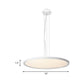 Round Corridor Pendant Light Fixture Acrylic LED Contemporary Suspension Lighting in Silver Clearhalo 'Ceiling Lights' 'Modern Pendants' 'Modern' 'Pendant Lights' 'Pendants' Lighting' 733536