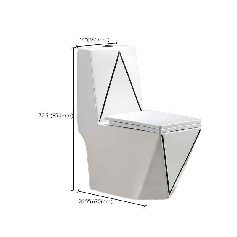 Traditional Floor Mounted Toilet Seat Included Toilet Bowl for Bathroom Clearhalo 'Bathroom Remodel & Bathroom Fixtures' 'Home Improvement' 'home_improvement' 'home_improvement_toilets' 'Toilets & Bidets' 'Toilets' 7335575