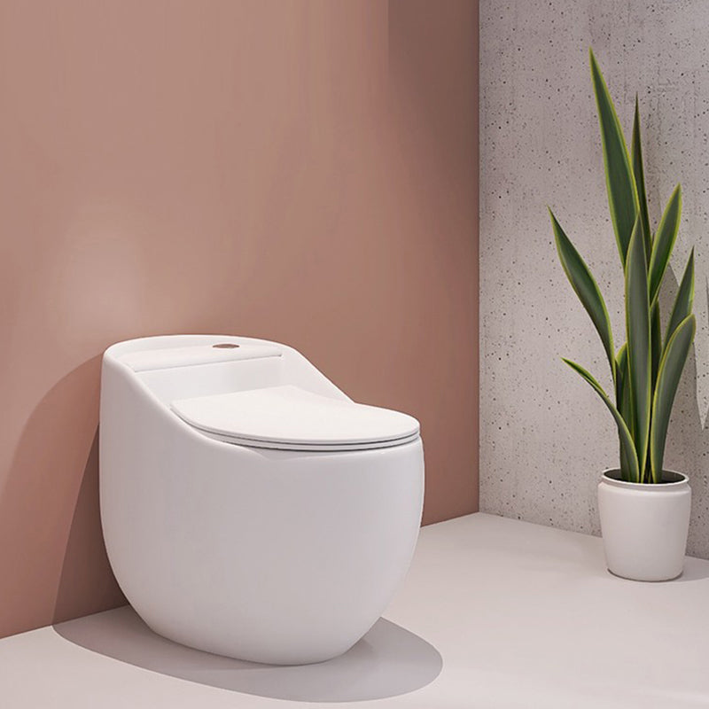 Contemporary Siphon Jet Toilet Floor Mounted Urine Toilet for Washroom Clearhalo 'Bathroom Remodel & Bathroom Fixtures' 'Home Improvement' 'home_improvement' 'home_improvement_toilets' 'Toilets & Bidets' 'Toilets' 7335612