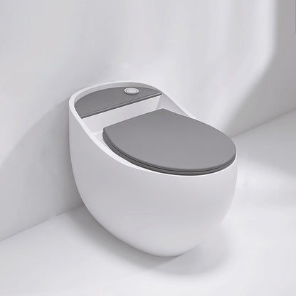 Contemporary Siphon Jet Toilet Floor Mounted Urine Toilet for Washroom Gray White Toilet Only Clearhalo 'Bathroom Remodel & Bathroom Fixtures' 'Home Improvement' 'home_improvement' 'home_improvement_toilets' 'Toilets & Bidets' 'Toilets' 7335613