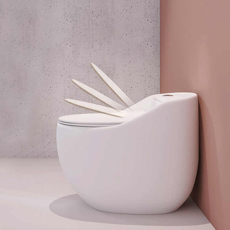 Contemporary Siphon Jet Toilet Floor Mounted Urine Toilet for Washroom Clearhalo 'Bathroom Remodel & Bathroom Fixtures' 'Home Improvement' 'home_improvement' 'home_improvement_toilets' 'Toilets & Bidets' 'Toilets' 7335617