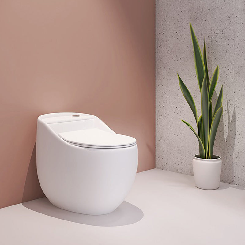 Contemporary Siphon Jet Toilet Floor Mounted Urine Toilet for Washroom Clearhalo 'Bathroom Remodel & Bathroom Fixtures' 'Home Improvement' 'home_improvement' 'home_improvement_toilets' 'Toilets & Bidets' 'Toilets' 7335631