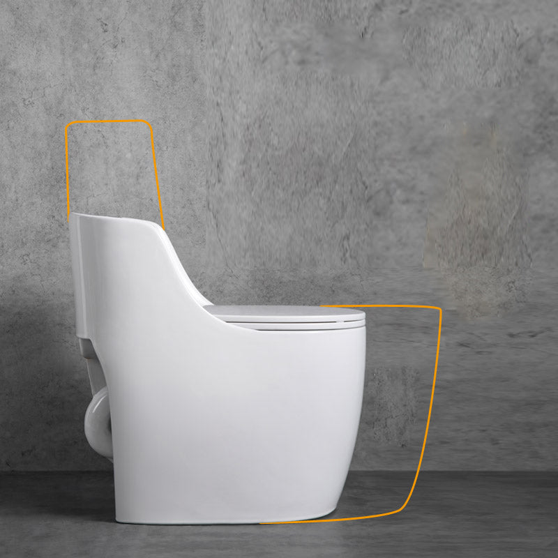 Contemporary Floor Mount Flush Toilet Siphon Jet Ceramic Urine Toilet for Bathroom Clearhalo 'Bathroom Remodel & Bathroom Fixtures' 'Home Improvement' 'home_improvement' 'home_improvement_toilets' 'Toilets & Bidets' 'Toilets' 7335642