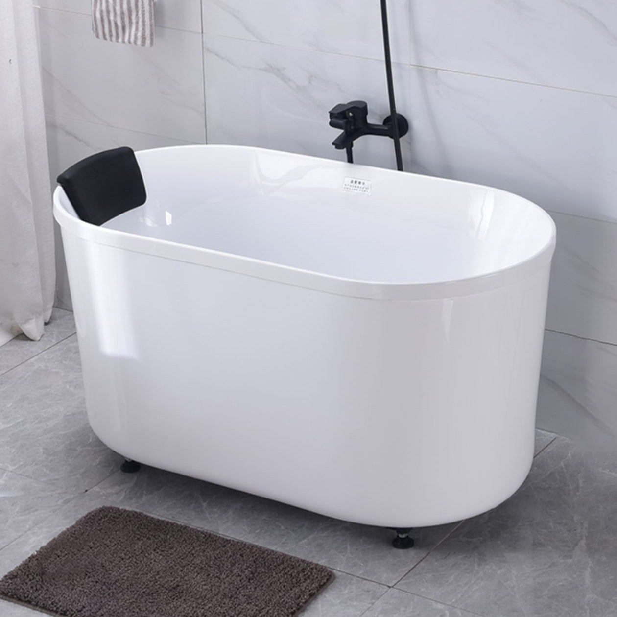 Antique Finish Soaking Bathtub Acrylic Back to Wall Bath Tub (Board not Included) White 47"L x 25"W x 24"H Without Seat Clearhalo 'Bathroom Remodel & Bathroom Fixtures' 'Bathtubs' 'Home Improvement' 'home_improvement' 'home_improvement_bathtubs' 'Showers & Bathtubs' 7335740