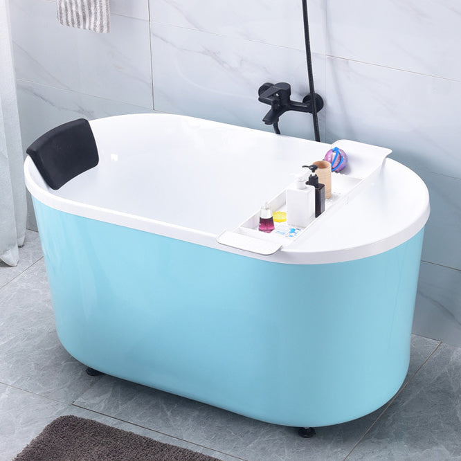 Antique Finish Soaking Bathtub Acrylic Back to Wall Bath Tub (Board not Included) Blue Clearhalo 'Bathroom Remodel & Bathroom Fixtures' 'Bathtubs' 'Home Improvement' 'home_improvement' 'home_improvement_bathtubs' 'Showers & Bathtubs' 7335741
