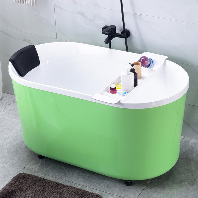 Antique Finish Soaking Bathtub Acrylic Back to Wall Bath Tub (Board not Included) Green Clearhalo 'Bathroom Remodel & Bathroom Fixtures' 'Bathtubs' 'Home Improvement' 'home_improvement' 'home_improvement_bathtubs' 'Showers & Bathtubs' 7335743