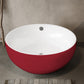 Soaking Antique Finish Round Bathtub Stand Alone Modern Bath Tub Red Tub Clearhalo 'Bathroom Remodel & Bathroom Fixtures' 'Bathtubs' 'Home Improvement' 'home_improvement' 'home_improvement_bathtubs' 'Showers & Bathtubs' 7335759