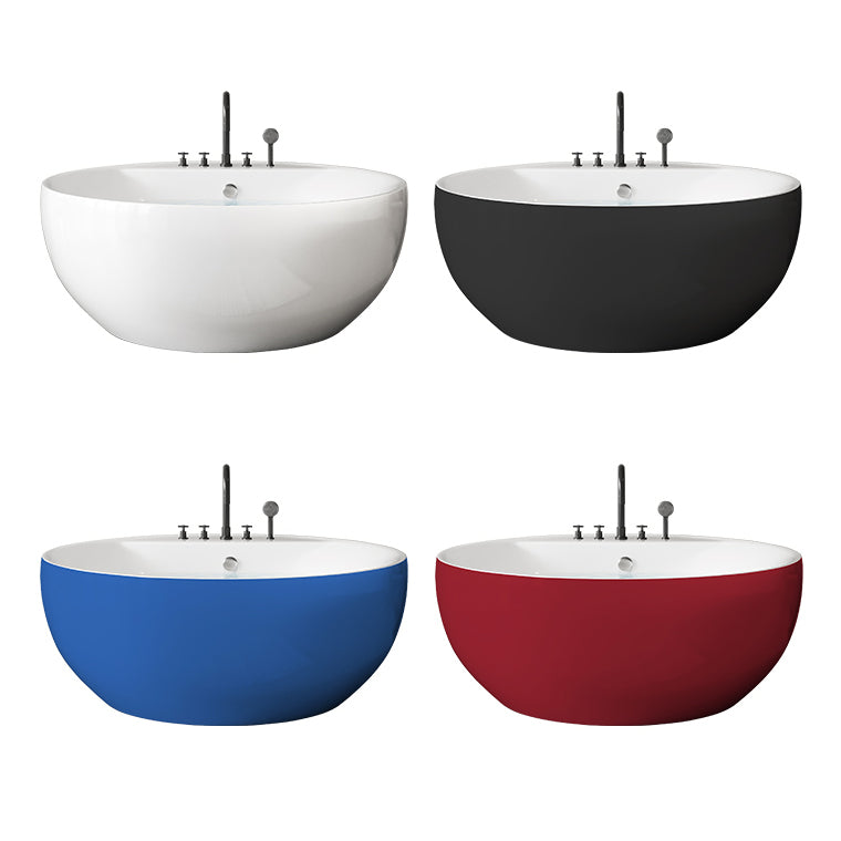 Soaking Antique Finish Round Bathtub Stand Alone Modern Bath Tub Clearhalo 'Bathroom Remodel & Bathroom Fixtures' 'Bathtubs' 'Home Improvement' 'home_improvement' 'home_improvement_bathtubs' 'Showers & Bathtubs' 7335769