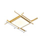 Square Flush Light Fixture Nordic Acrylic 18"/23" Wide LED Bedroom Close to Ceiling Lamp in Gold, Warm/White Light Clearhalo 'Ceiling Lights' 'Close To Ceiling Lights' 'Close to ceiling' 'Flush mount' Lighting' 733604