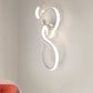 17"/27.5" H Spiral Living Room Wall Sconce Light Acrylic LED Modern Wall Lighting Fixture in White Clearhalo 'Modern wall lights' 'Modern' 'Wall Lamps & Sconces' 'Wall Lights' Lighting' 733645