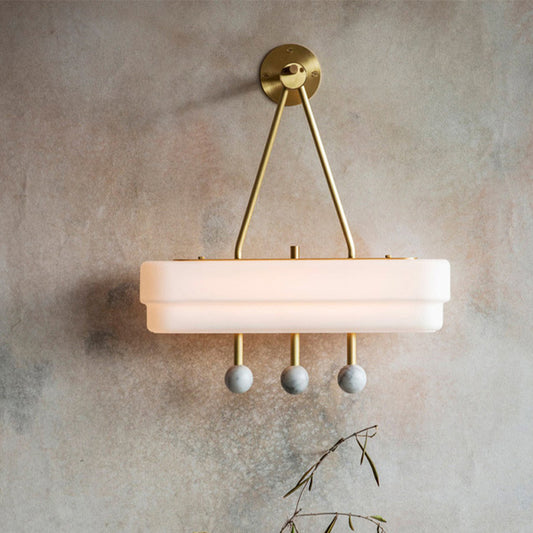 Acrylic Rectangle Wall Lighting Minimalist LED Sconce Light Fixture in White for Dining Room, Warm/White Light Clearhalo 'Cast Iron' 'Glass' 'Industrial' 'Modern wall lights' 'Modern' 'Tiffany' 'Traditional wall lights' 'Wall Lamps & Sconces' 'Wall Lights' Lighting' 733665