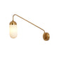 Nordic Tablet Frosted Glass Wall Sconce Lighting 1 Head Wall Light Fixture in Brass for Bedroom Clearhalo 'Cast Iron' 'Glass' 'Industrial' 'Modern wall lights' 'Modern' 'Tiffany' 'Traditional wall lights' 'Wall Lamps & Sconces' 'Wall Lights' Lighting' 733681