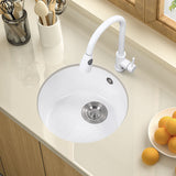 Quartz Kitchen Bar Sink Modern Round Shape Kitchen Bar Sink with Drain Assembly Clearhalo 'Home Improvement' 'home_improvement' 'home_improvement_kitchen_sinks' 'Kitchen Remodel & Kitchen Fixtures' 'Kitchen Sinks & Faucet Components' 'Kitchen Sinks' 'kitchen_sinks' 7337555