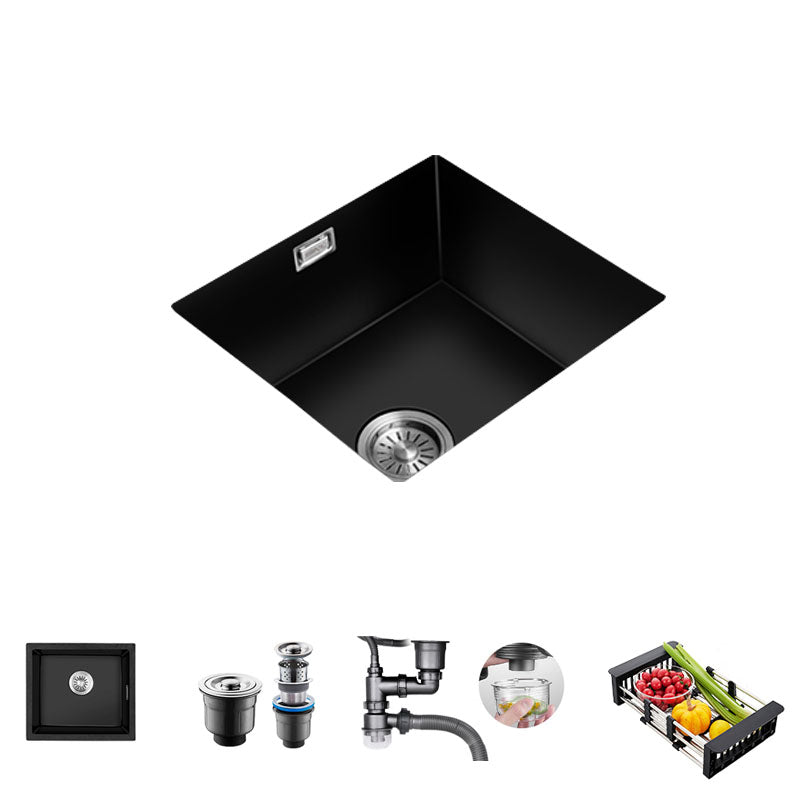 Quartz Kitchen Bar Sink Single Bowl Kitchen Bar Sink with Drain Assembly 22"L x 17"W x 9"H Sink Only None Clearhalo 'Home Improvement' 'home_improvement' 'home_improvement_kitchen_sinks' 'Kitchen Remodel & Kitchen Fixtures' 'Kitchen Sinks & Faucet Components' 'Kitchen Sinks' 'kitchen_sinks' 7337573