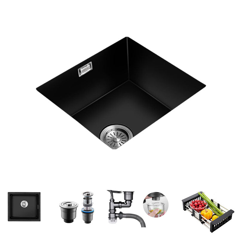 Quartz Kitchen Bar Sink Single Bowl Kitchen Bar Sink with Drain Assembly 24"L x 18"W x 9"H Sink Only None Clearhalo 'Home Improvement' 'home_improvement' 'home_improvement_kitchen_sinks' 'Kitchen Remodel & Kitchen Fixtures' 'Kitchen Sinks & Faucet Components' 'Kitchen Sinks' 'kitchen_sinks' 7337575