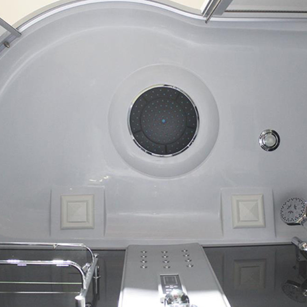 Double Sliding White Shower Kit Tinted Framed Tub & Shower Kit Clearhalo 'Bathroom Remodel & Bathroom Fixtures' 'Home Improvement' 'home_improvement' 'home_improvement_shower_stalls_enclosures' 'Shower Stalls & Enclosures' 'shower_stalls_enclosures' 'Showers & Bathtubs' 7337730