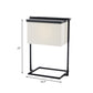 Metal Rectangle Frame Desk Light Minimalist 1-Head Black and White Fabric Night Table Lamp Clearhalo 'Lamps' 'Table Lamps' Lighting' 733782