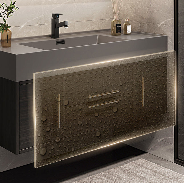 Wall Mount Bathroom Sink Vanity Glam Bathroom Vanity Set with Mirror Clearhalo 'Bathroom Remodel & Bathroom Fixtures' 'Bathroom Vanities' 'bathroom_vanities' 'Home Improvement' 'home_improvement' 'home_improvement_bathroom_vanities' 7338082