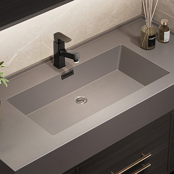 Wall Mount Bathroom Sink Vanity Glam Bathroom Vanity Set with Mirror Clearhalo 'Bathroom Remodel & Bathroom Fixtures' 'Bathroom Vanities' 'bathroom_vanities' 'Home Improvement' 'home_improvement' 'home_improvement_bathroom_vanities' 7338086