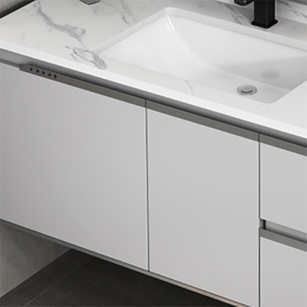 Modern Bathroom Vanity Set Wall Mount Stone Bathroom Sink Vanity with Mirror Clearhalo 'Bathroom Remodel & Bathroom Fixtures' 'Bathroom Vanities' 'bathroom_vanities' 'Home Improvement' 'home_improvement' 'home_improvement_bathroom_vanities' 7338104