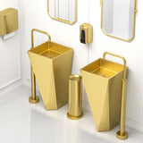 Modern Bathroom Sink with Pop-Up Drain Metal Rectangular Pedestal Bathroom Sink Clearhalo 'Bathroom Remodel & Bathroom Fixtures' 'Bathroom Sinks & Faucet Components' 'Bathroom Sinks' 'bathroom_sink' 'Home Improvement' 'home_improvement' 'home_improvement_bathroom_sink' 7338149