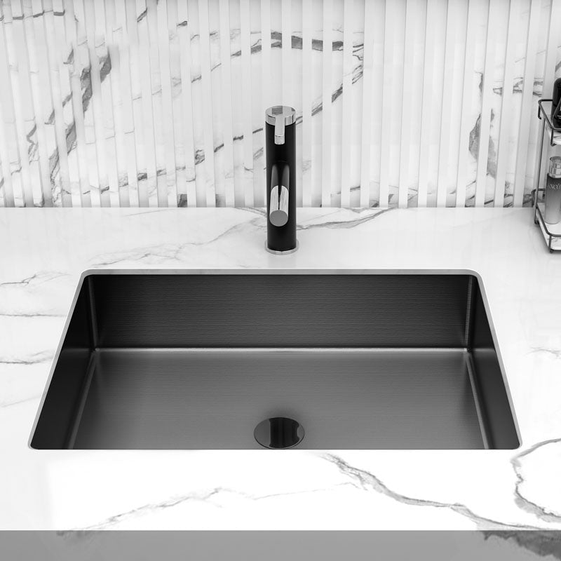 Modern Black Basin Sink Stainless Steel Rectangular Undermount Bathroom Sink Clearhalo 'Bathroom Remodel & Bathroom Fixtures' 'Bathroom Sinks & Faucet Components' 'Bathroom Sinks' 'bathroom_sink' 'Home Improvement' 'home_improvement' 'home_improvement_bathroom_sink' 7338182