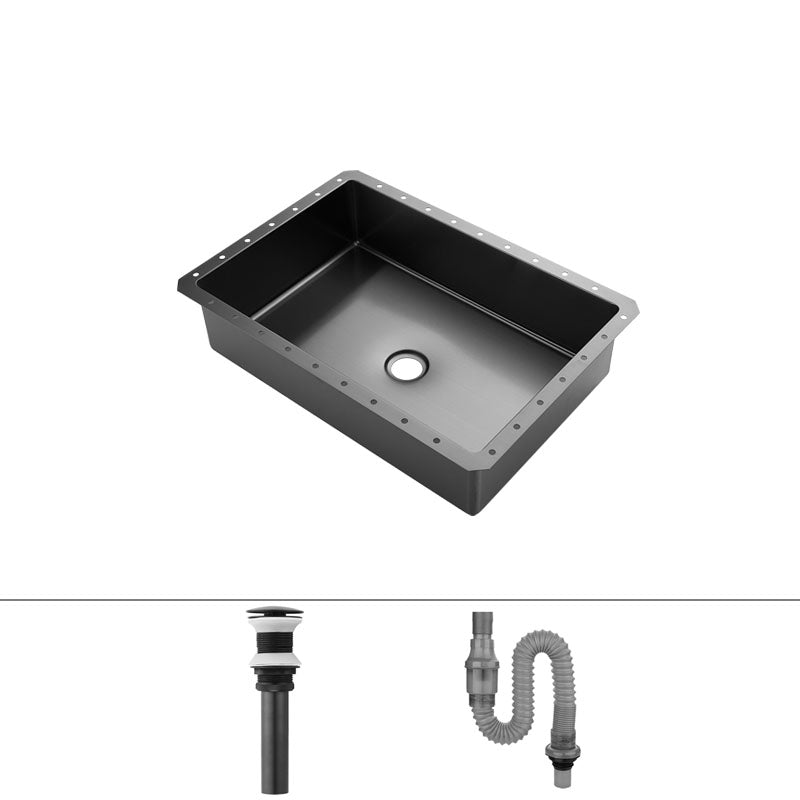 Modern Black Basin Sink Stainless Steel Rectangular Undermount Bathroom Sink Unavailiable Sink Clearhalo 'Bathroom Remodel & Bathroom Fixtures' 'Bathroom Sinks & Faucet Components' 'Bathroom Sinks' 'bathroom_sink' 'Home Improvement' 'home_improvement' 'home_improvement_bathroom_sink' 7338183