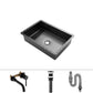 Modern Black Basin Sink Stainless Steel Rectangular Undermount Bathroom Sink Double Holes Sink with Faucet Clearhalo 'Bathroom Remodel & Bathroom Fixtures' 'Bathroom Sinks & Faucet Components' 'Bathroom Sinks' 'bathroom_sink' 'Home Improvement' 'home_improvement' 'home_improvement_bathroom_sink' 7338190