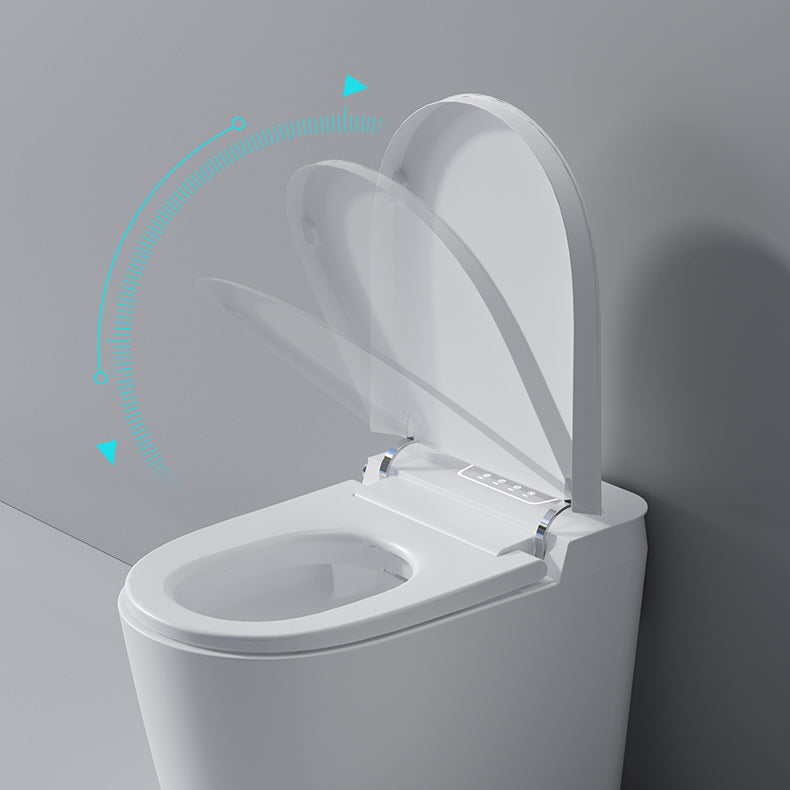 Elongated Floor Bidet 15" Wide All-In-One Smart Toilet Seat Bidet in White Clearhalo 'Bathroom Remodel & Bathroom Fixtures' 'Bidets' 'Home Improvement' 'home_improvement' 'home_improvement_bidets' 'Toilets & Bidets' 7338525