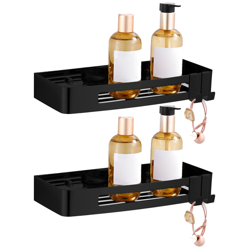 3-Piece Modern Bath Hardware Set in Stainless Steel, Bath Shelf Black 2 Piece Set Clearhalo 'Bathroom Hardware Sets' 'Bathroom Hardware' 'Bathroom Remodel & Bathroom Fixtures' 'bathroom_hardware_sets' 'Home Improvement' 'home_improvement' 'home_improvement_bathroom_hardware_sets' 7338633