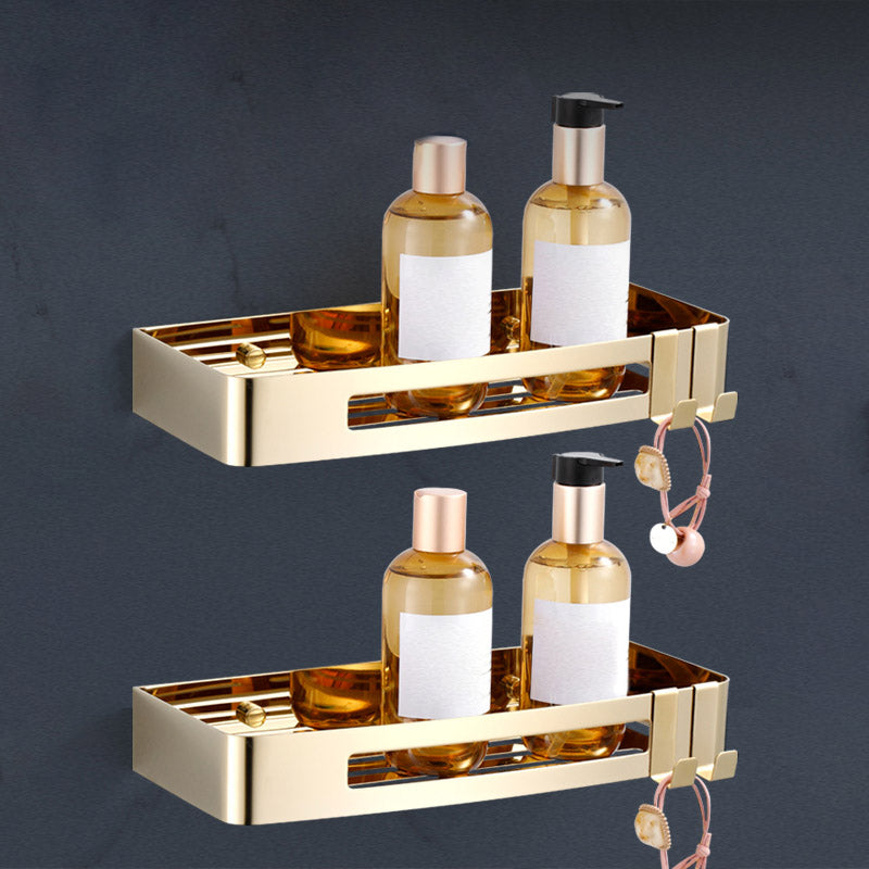 3-Piece Modern Bath Hardware Set in Stainless Steel, Bath Shelf Clearhalo 'Bathroom Hardware Sets' 'Bathroom Hardware' 'Bathroom Remodel & Bathroom Fixtures' 'bathroom_hardware_sets' 'Home Improvement' 'home_improvement' 'home_improvement_bathroom_hardware_sets' 7338637
