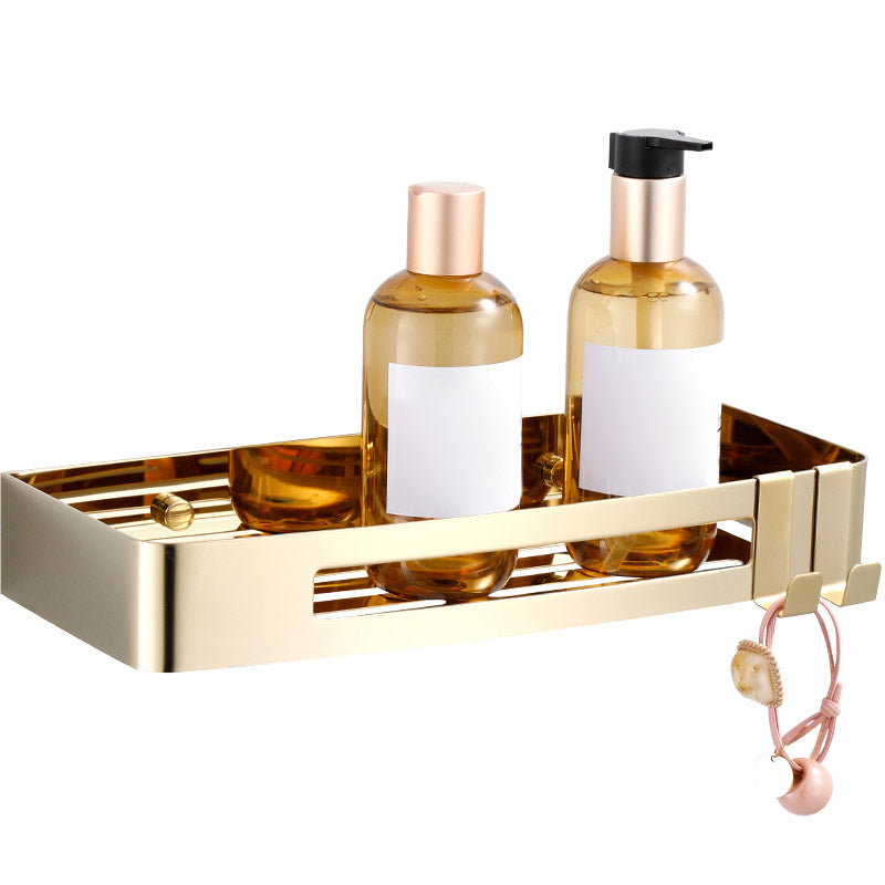 3-Piece Modern Bath Hardware Set in Stainless Steel, Bath Shelf Clearhalo 'Bathroom Hardware Sets' 'Bathroom Hardware' 'Bathroom Remodel & Bathroom Fixtures' 'bathroom_hardware_sets' 'Home Improvement' 'home_improvement' 'home_improvement_bathroom_hardware_sets' 7338639