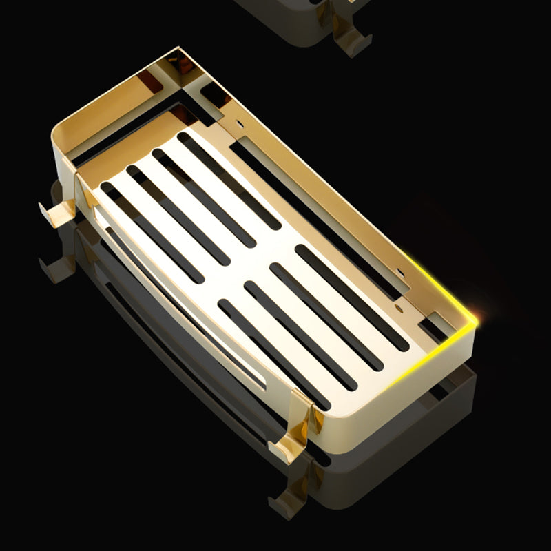 3-Piece Modern Bath Hardware Set in Stainless Steel, Bath Shelf Clearhalo 'Bathroom Hardware Sets' 'Bathroom Hardware' 'Bathroom Remodel & Bathroom Fixtures' 'bathroom_hardware_sets' 'Home Improvement' 'home_improvement' 'home_improvement_bathroom_hardware_sets' 7338642