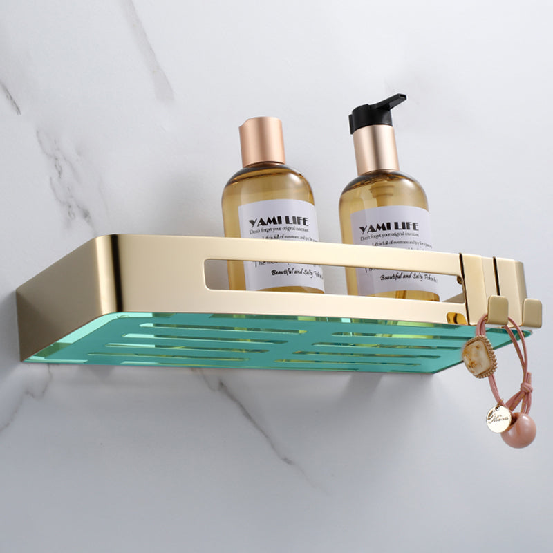 3-Piece Modern Bath Hardware Set in Stainless Steel, Bath Shelf Clearhalo 'Bathroom Hardware Sets' 'Bathroom Hardware' 'Bathroom Remodel & Bathroom Fixtures' 'bathroom_hardware_sets' 'Home Improvement' 'home_improvement' 'home_improvement_bathroom_hardware_sets' 7338644