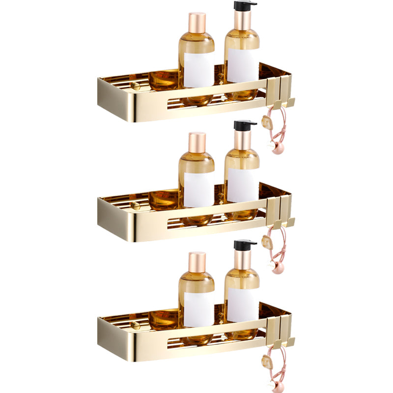 3-Piece Modern Bath Hardware Set in Stainless Steel, Bath Shelf Gold 3 Piece Set Clearhalo 'Bathroom Hardware Sets' 'Bathroom Hardware' 'Bathroom Remodel & Bathroom Fixtures' 'bathroom_hardware_sets' 'Home Improvement' 'home_improvement' 'home_improvement_bathroom_hardware_sets' 7338645