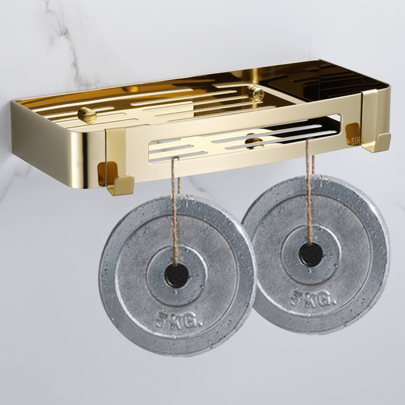 3-Piece Modern Bath Hardware Set in Stainless Steel, Bath Shelf Clearhalo 'Bathroom Hardware Sets' 'Bathroom Hardware' 'Bathroom Remodel & Bathroom Fixtures' 'bathroom_hardware_sets' 'Home Improvement' 'home_improvement' 'home_improvement_bathroom_hardware_sets' 7338646