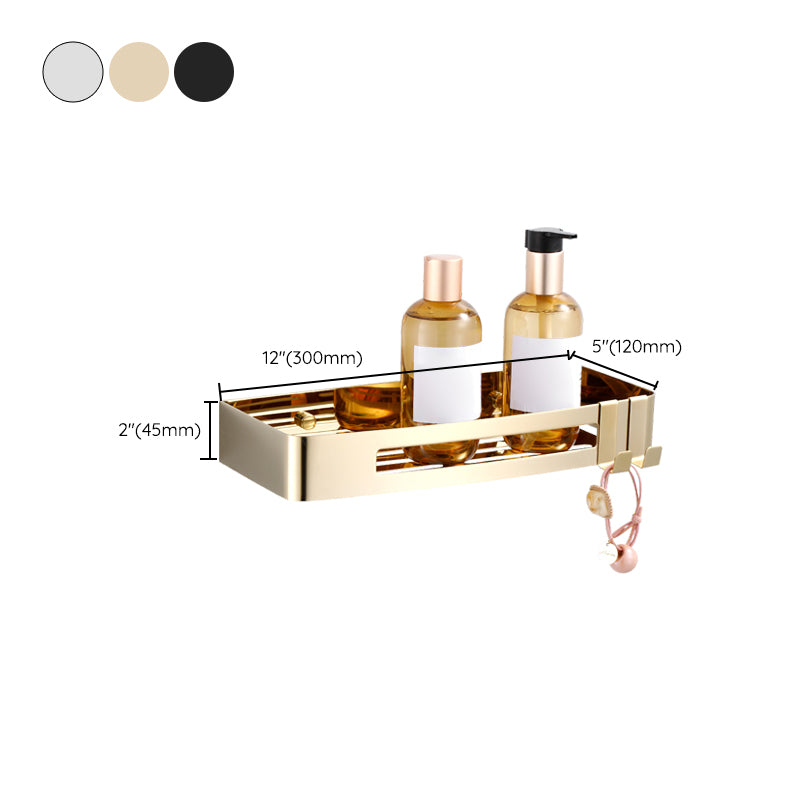 3-Piece Modern Bath Hardware Set in Stainless Steel, Bath Shelf Clearhalo 'Bathroom Hardware Sets' 'Bathroom Hardware' 'Bathroom Remodel & Bathroom Fixtures' 'bathroom_hardware_sets' 'Home Improvement' 'home_improvement' 'home_improvement_bathroom_hardware_sets' 7338648