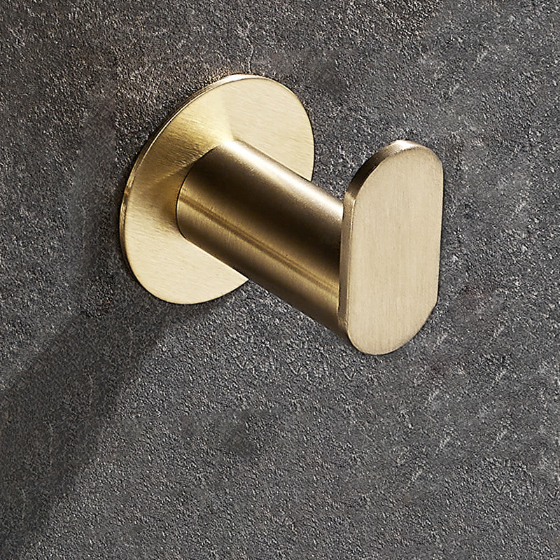 10-Piece Modern Bathroom Accessory Set, Polished Gold, Robe Hooks 1 Piece Towel Robe Hook (Round) Clearhalo 'Bathroom Hardware Sets' 'Bathroom Hardware' 'Bathroom Remodel & Bathroom Fixtures' 'bathroom_hardware_sets' 'Home Improvement' 'home_improvement' 'home_improvement_bathroom_hardware_sets' 7338650