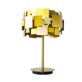 Metal Rectangle Panel Table Light Post-Modern 1 Bulb Gold Finish Reading Lamp for Bedroom Clearhalo 'Lamps' 'Table Lamps' Lighting' 733865