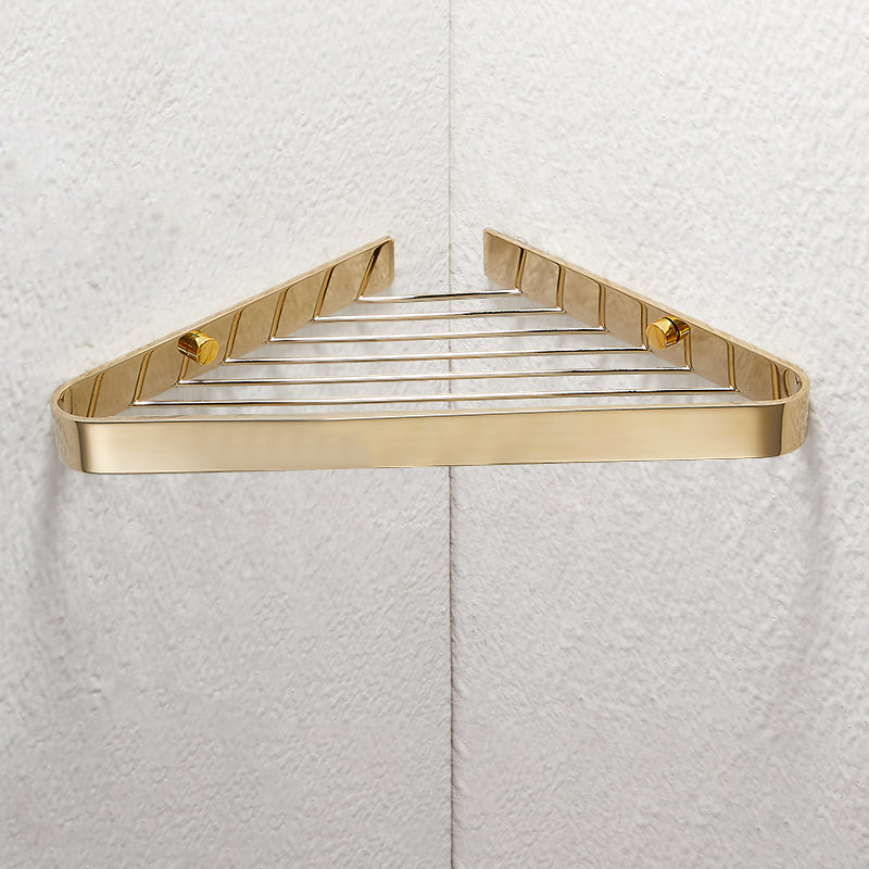 2-Piece Modern Bathroom Accessory Set, Polished Chrome/Gold, Bath Shelf Gold 1 Piece Clearhalo 'Bathroom Hardware Sets' 'Bathroom Hardware' 'Bathroom Remodel & Bathroom Fixtures' 'bathroom_hardware_sets' 'Home Improvement' 'home_improvement' 'home_improvement_bathroom_hardware_sets' 7338671