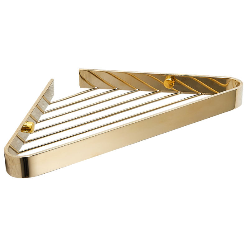 2-Piece Modern Bathroom Accessory Set, Polished Chrome/Gold, Bath Shelf Clearhalo 'Bathroom Hardware Sets' 'Bathroom Hardware' 'Bathroom Remodel & Bathroom Fixtures' 'bathroom_hardware_sets' 'Home Improvement' 'home_improvement' 'home_improvement_bathroom_hardware_sets' 7338678