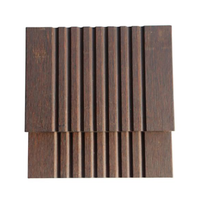 Outdoor Deck Tiles Composite Wooden Striped Detail Deck Tiles Coffee Clearhalo 'Home Improvement' 'home_improvement' 'home_improvement_outdoor_deck_tiles_planks' 'Outdoor Deck Tiles & Planks' 'Outdoor Flooring & Tile' 'Outdoor Remodel' 'outdoor_deck_tiles_planks' 7339027