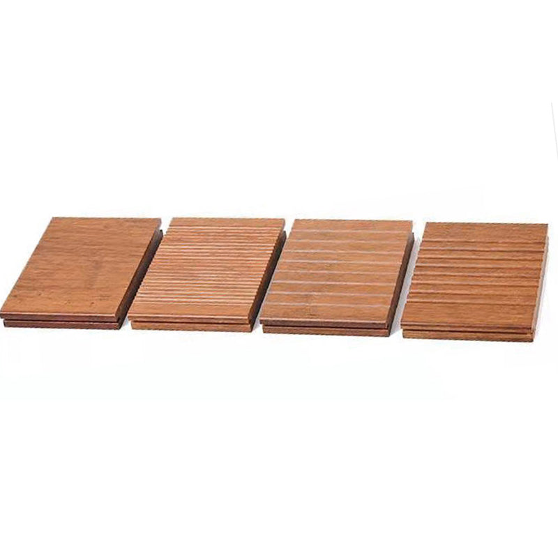 Outdoor Deck Tiles Composite Wooden Striped Detail Deck Tiles Clearhalo 'Home Improvement' 'home_improvement' 'home_improvement_outdoor_deck_tiles_planks' 'Outdoor Deck Tiles & Planks' 'Outdoor Flooring & Tile' 'Outdoor Remodel' 'outdoor_deck_tiles_planks' 7339032