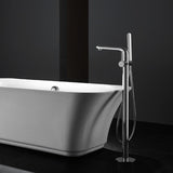 Traditional Floor Mounted Metal Freestanding Tub Filler Swivel Tub Filler Trim Clearhalo 'Bathroom Remodel & Bathroom Fixtures' 'Bathtub Faucets' 'bathtub_faucets' 'Home Improvement' 'home_improvement' 'home_improvement_bathtub_faucets' 7339398