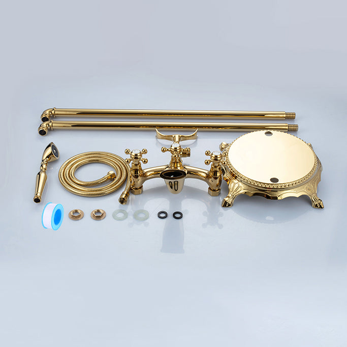 Traditional Floor Mounted Metal Freestanding Tub Filler Swivel Tub Filler Trim Clearhalo 'Bathroom Remodel & Bathroom Fixtures' 'Bathtub Faucets' 'bathtub_faucets' 'Home Improvement' 'home_improvement' 'home_improvement_bathtub_faucets' 7339418