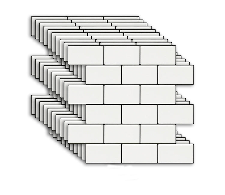 White Subway Tile Water-resistant PVC Peel & Stick Tile for Backsplash Wall Clearhalo 'Flooring 'Home Improvement' 'home_improvement' 'home_improvement_peel_stick_blacksplash' 'Peel & Stick Backsplash Tile' 'peel_stick_blacksplash' 'Walls & Ceilings' Walls and Ceiling' 7339537