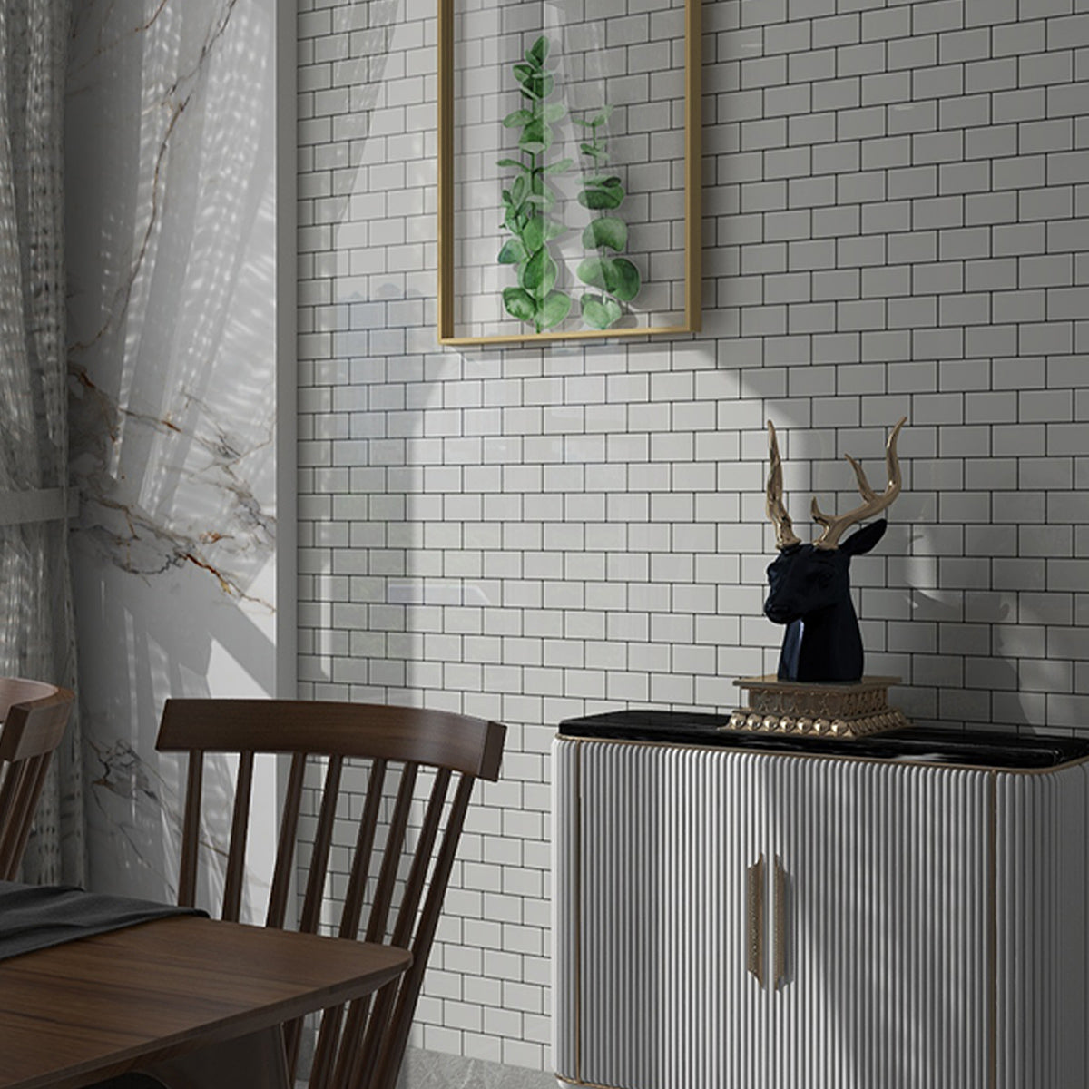 White Subway Tile Water-resistant PVC Peel & Stick Tile for Backsplash Wall Clearhalo 'Flooring 'Home Improvement' 'home_improvement' 'home_improvement_peel_stick_blacksplash' 'Peel & Stick Backsplash Tile' 'peel_stick_blacksplash' 'Walls & Ceilings' Walls and Ceiling' 7339539